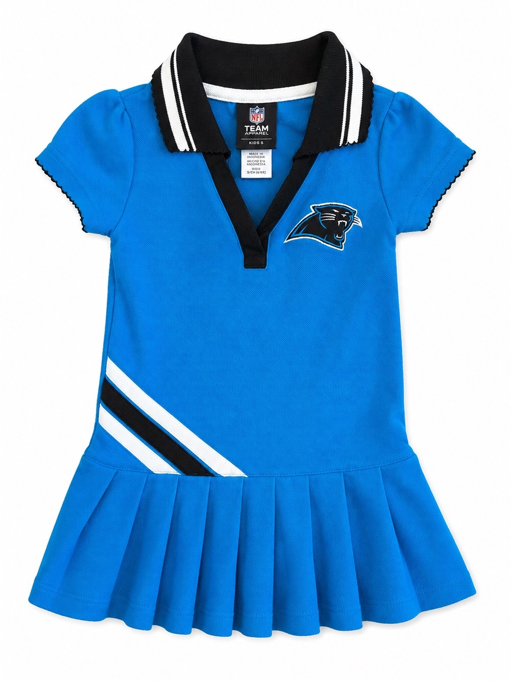 Carolina Panthers NFL Team Kids Cheerleader Polo Dress Blue Size 3T Small